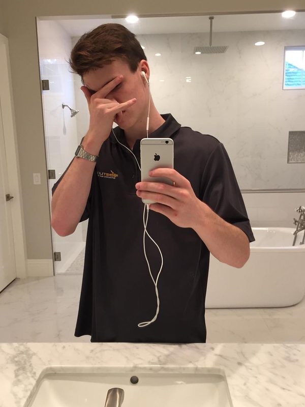 58% of this bathroom is constructed of white marble