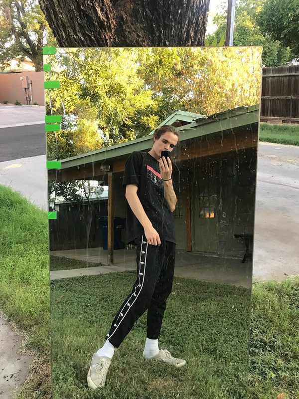 Broke this mirror shortly after I put it in my backyard. Oh well